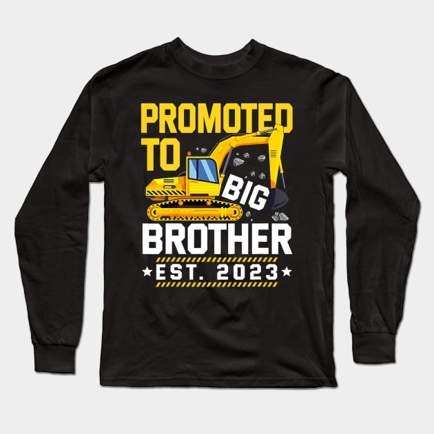 Promoted To Big Bro 2023 Leveled Up To Big Brother 2023 Long Sleeve T-Shirt by cloutmantahnee